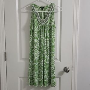 Beautiful green and white dress